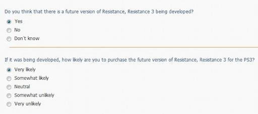 Новости - Sony провела опрос по Resistance 3 